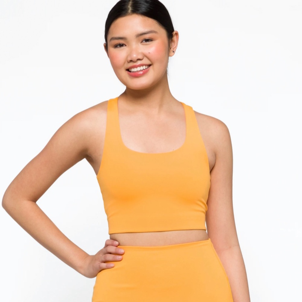 Mustard Girlfriend Collective Paloma Racerback Bra